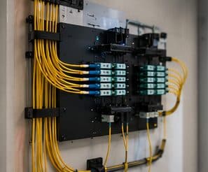 Fiber optic cabling and patch panel installation by Evotech IT LLC, Houston TX