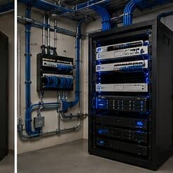 Structured cabling and network rack installation by Evotech IT, Houston area