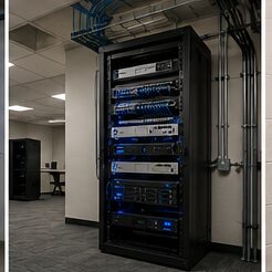 Clean data network rack build-out by Evotech IT LLC serving Houston, TX