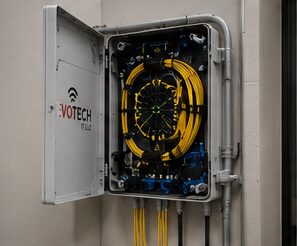 Fiber distribution enclosure and splicing by Evotech IT LLC, Houston TX