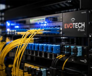 Professional fiber optic installation by Evotech IT serving Houston